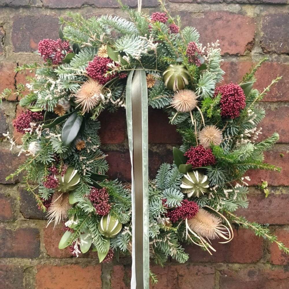 Traditional Christmas wreath