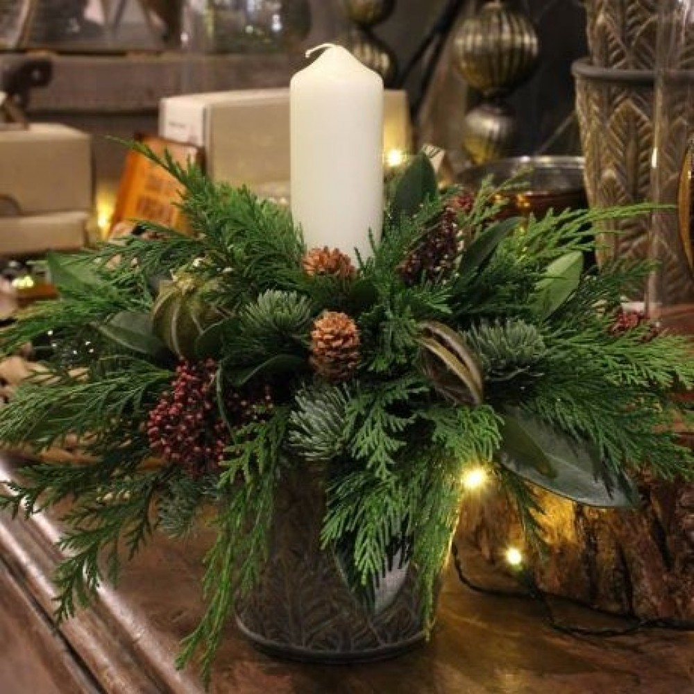 Festive Candle Arrangement